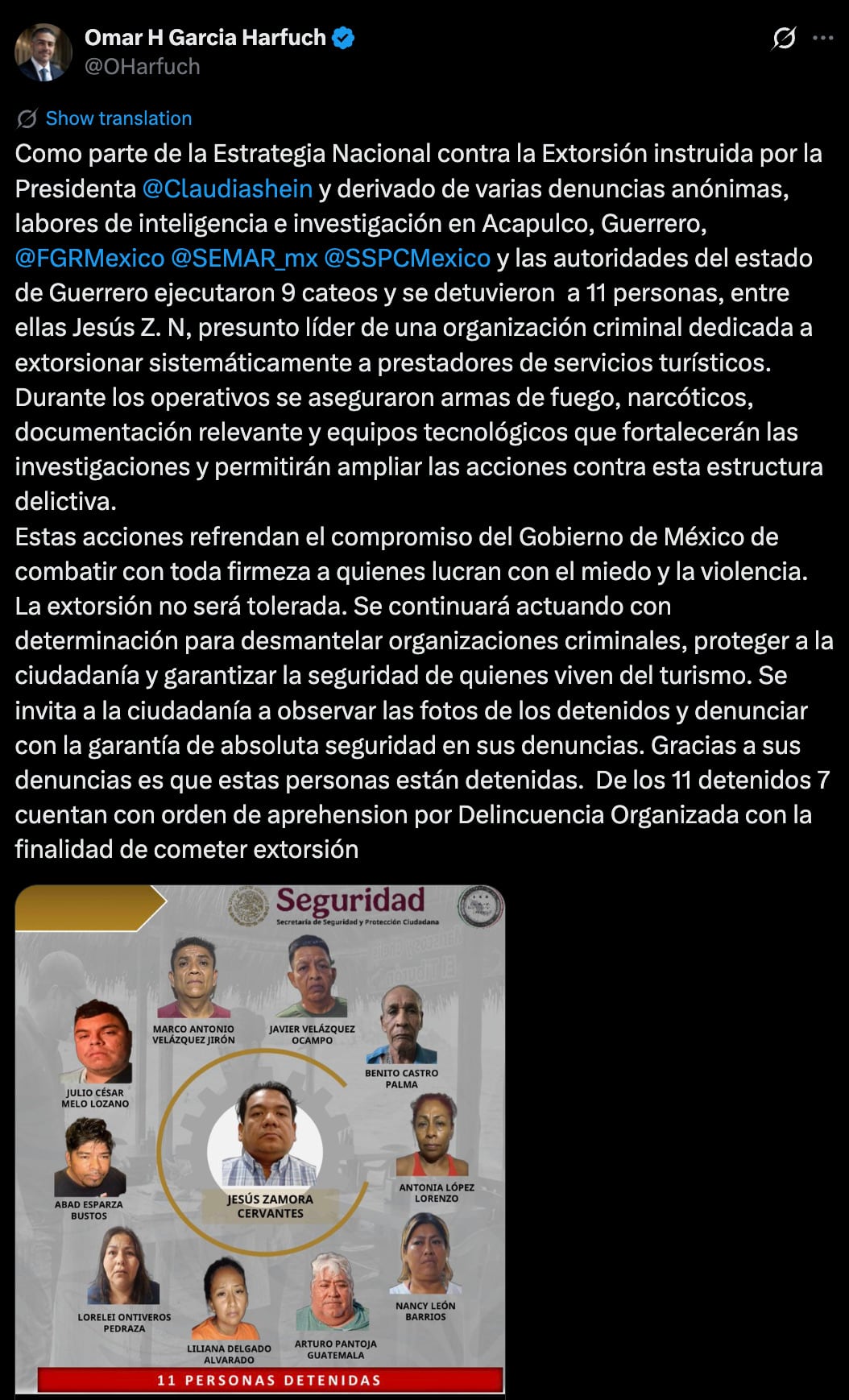 usawlj6hizcf5ksvsjdq3l3dy4 Detienen a Jesús Zamora Cervantes en Acapulco; lo confirma García Harfuch