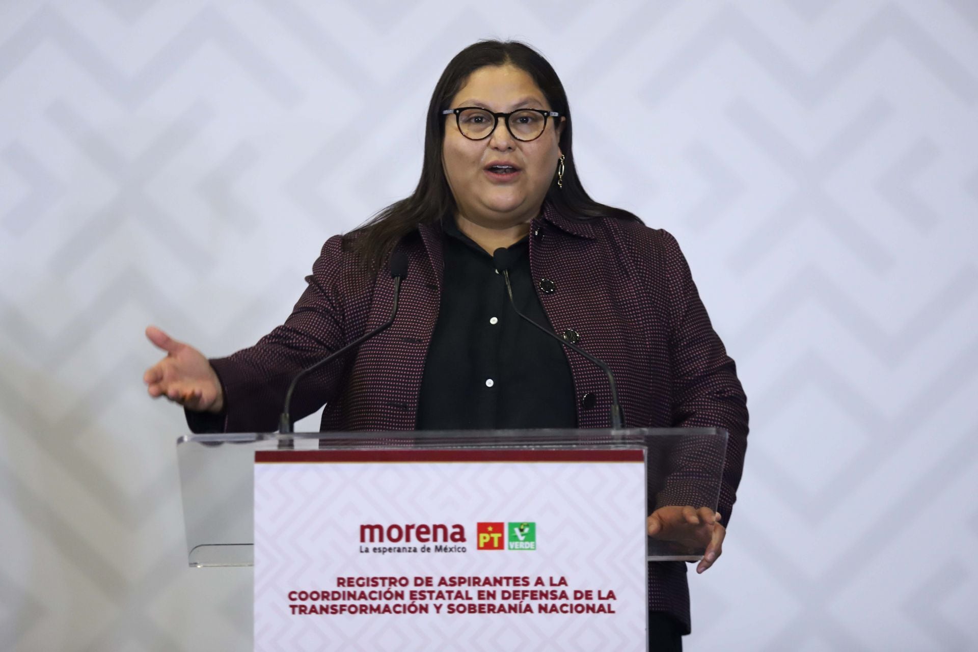 Citlalli Hernández, presidenta de la Comisión Nacional de Elecciones de Morena