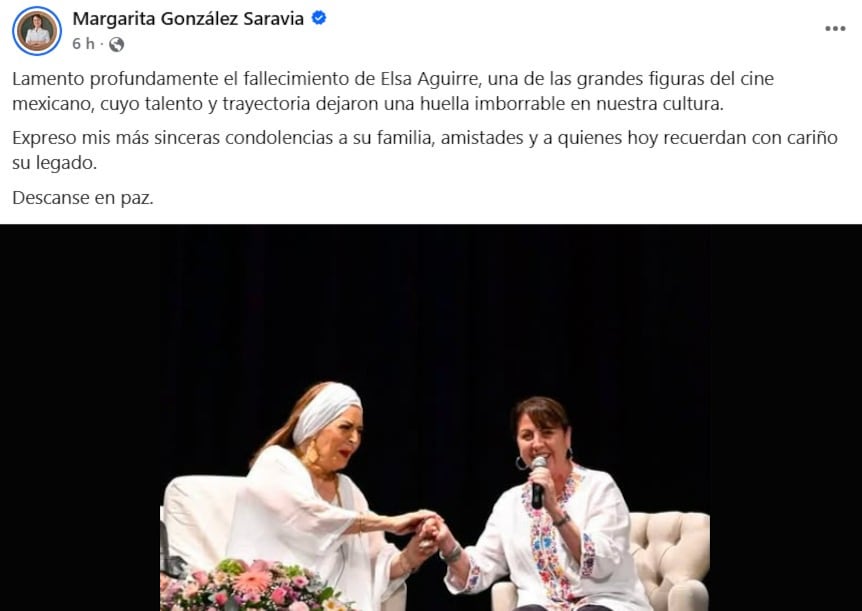 Margarita González despide a Elsa Aguirre