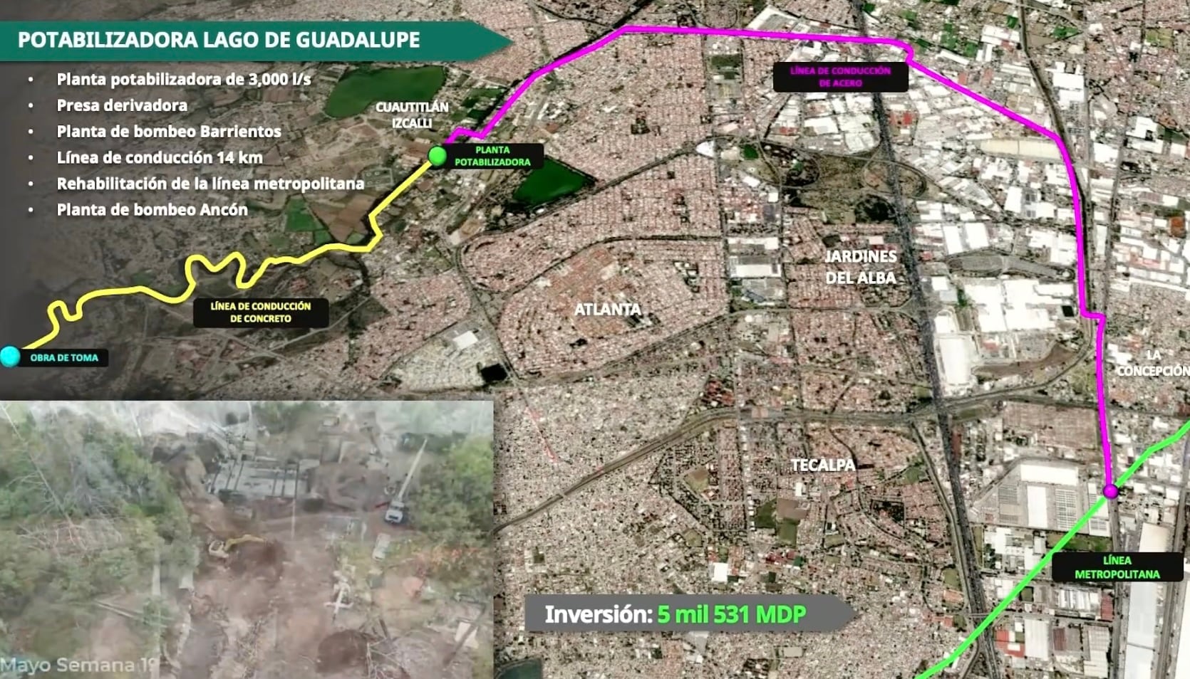 Estado de México presenta dos obras para mejorar la captación de agua