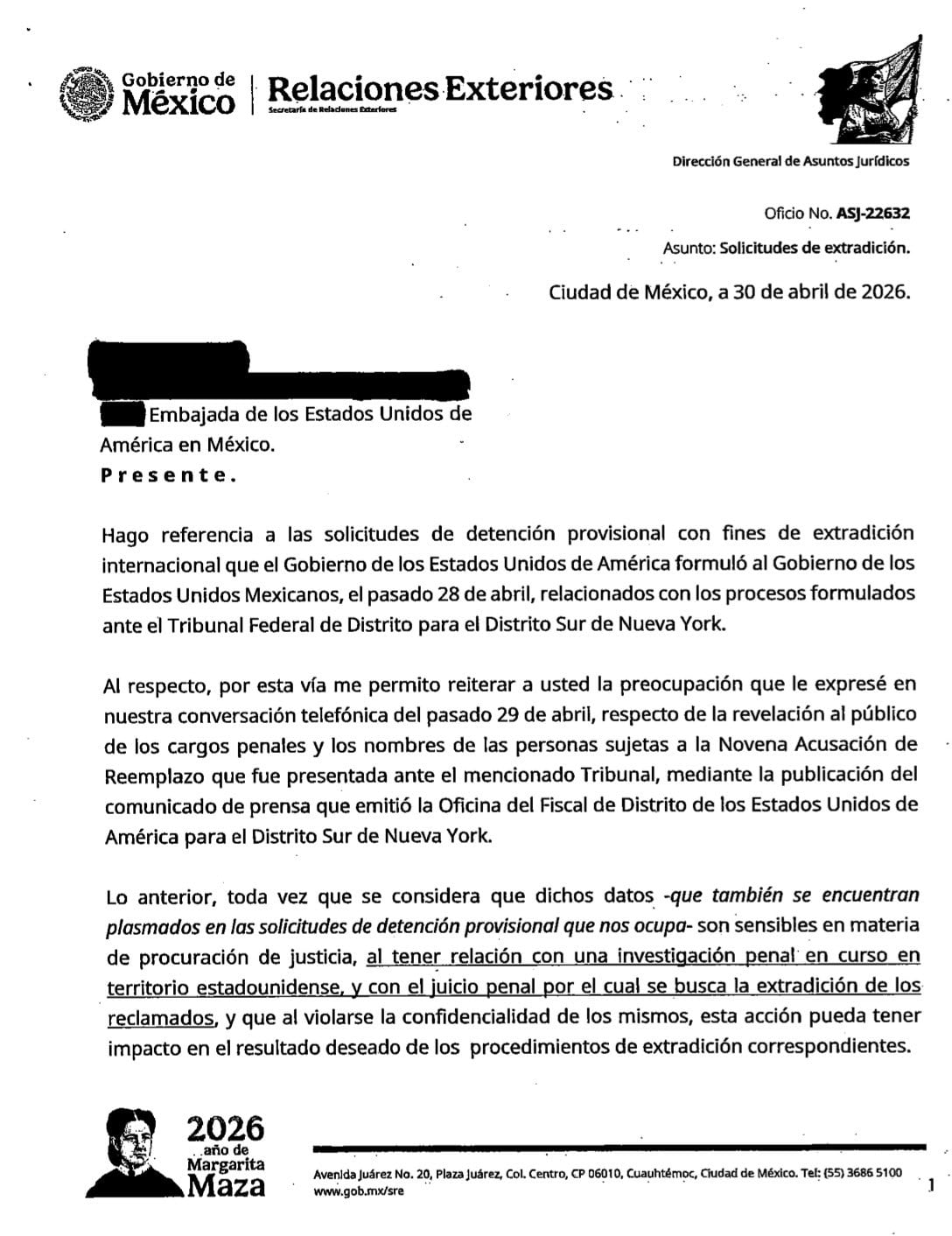 7oauqxlvizbcdjcfg54n4k63t4 SRE difunde documentos sobre comunicaciones con Estados Unidos por caso Rocha Moya