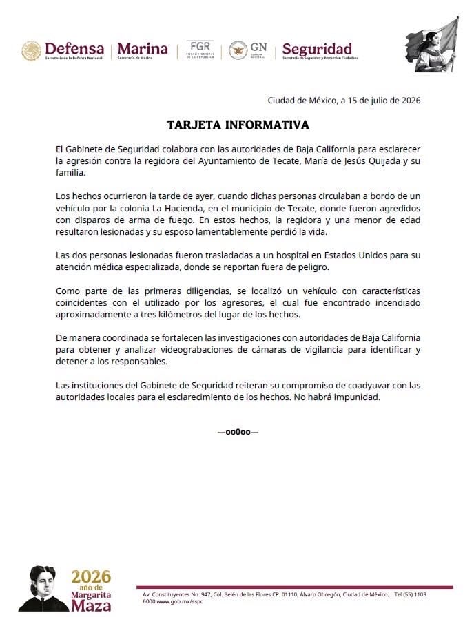 brz5gxhffnemtadry5pnnek6zu Gabinete de Seguridad confirma atentado contra María Quijada; hallan vehículo quemado