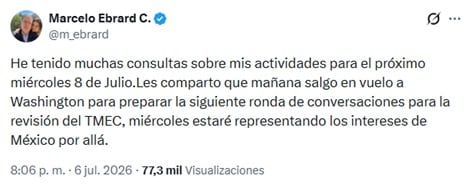 Marcelo Ebrard rompe el silencio sobre los rumores de su renuncia a Economía
