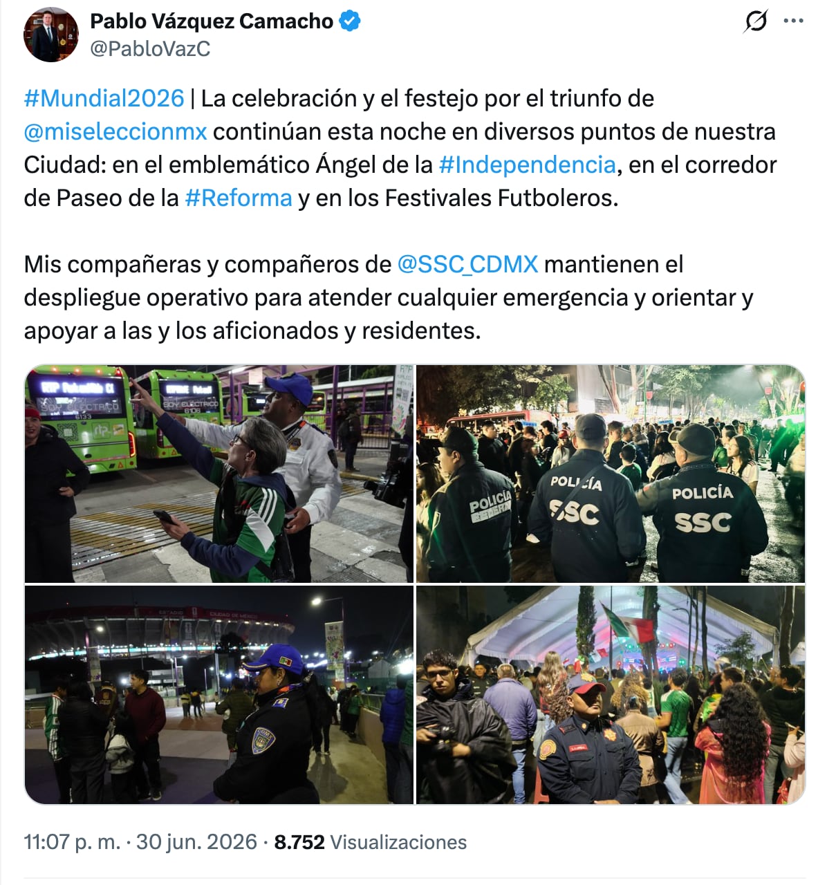 Pablo Vázquez revela investigación tras muertes por festejos de México vs Ecuador