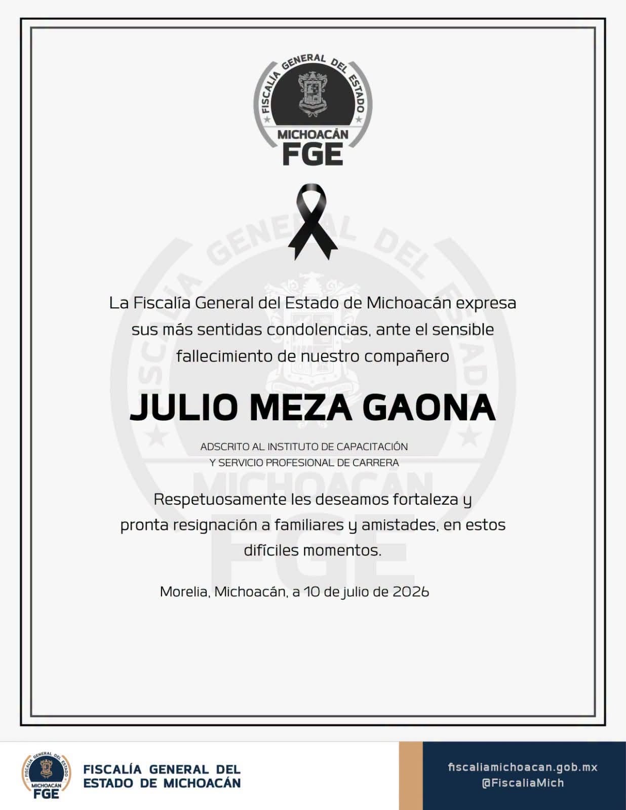 Asesinan a Julio Meza, excoordinador de la Policía de Investigación en Michoacán