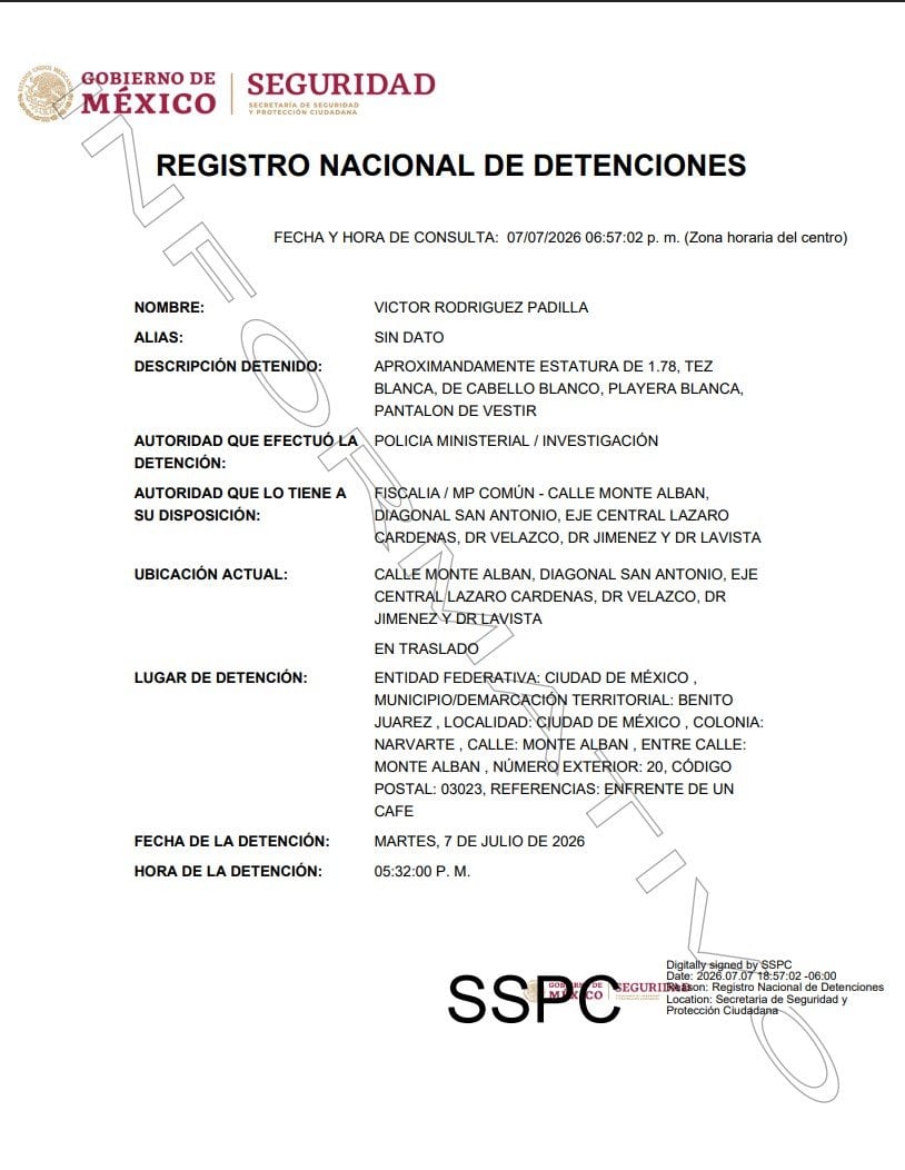 Víctor Rodríguez Padilla queda detenido tras denuncias de violencia