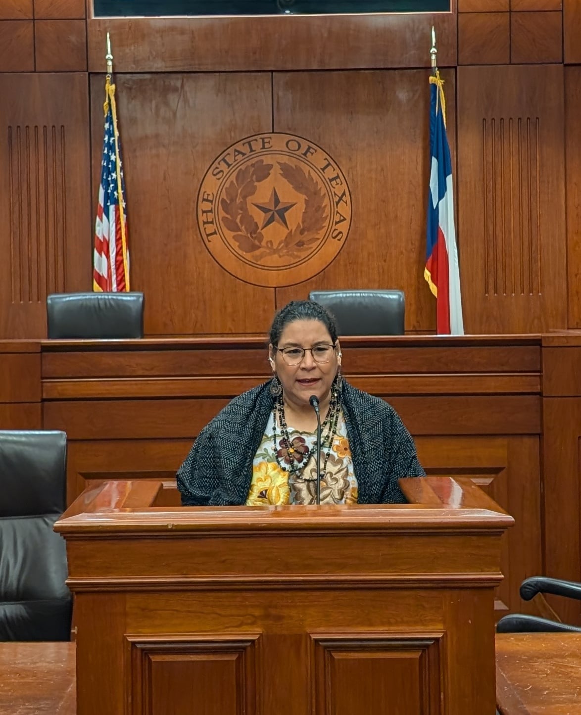 Así fue el viaje de Lenia Batres a Texas