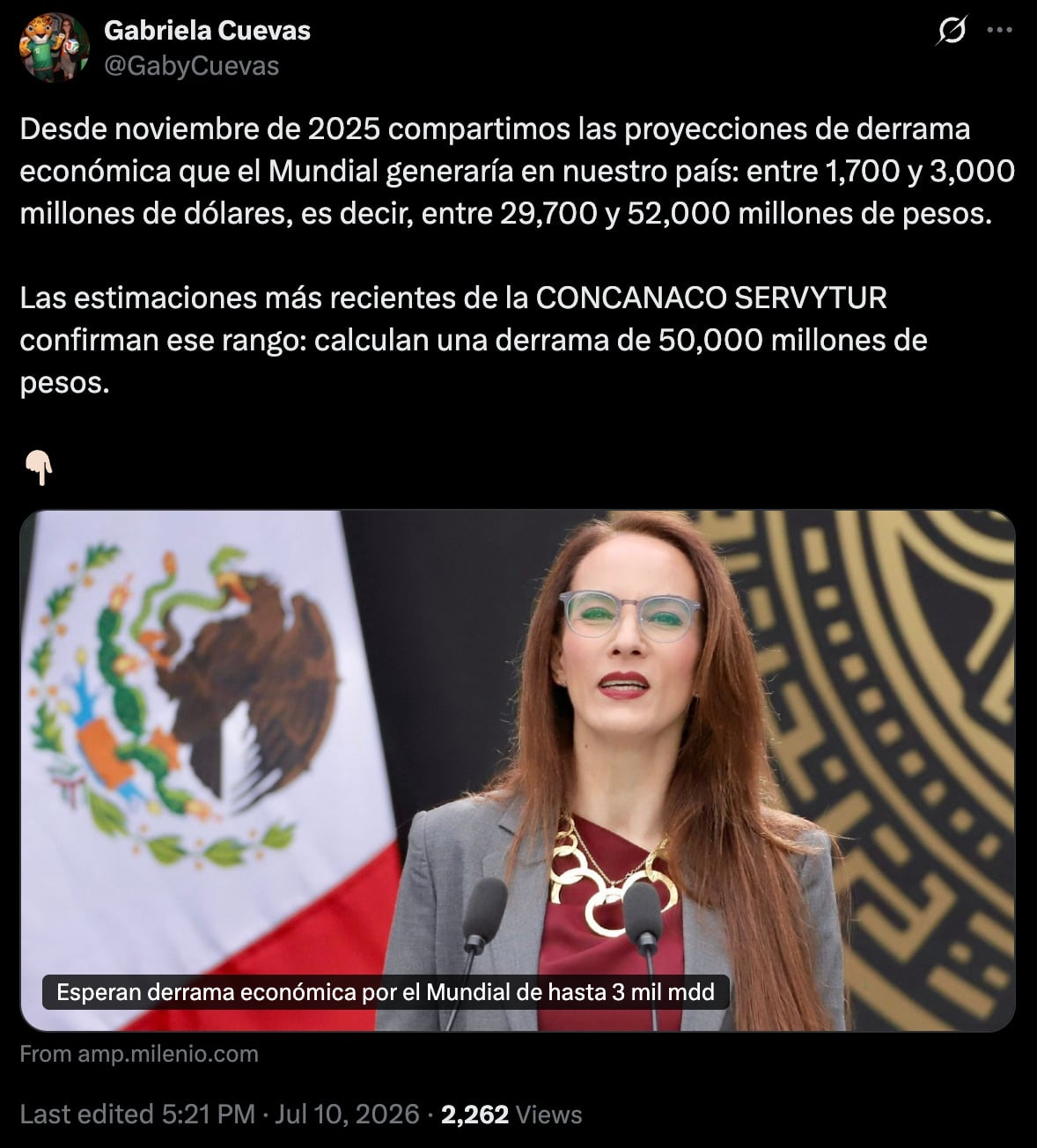 México recibe derrama histórica por el Mundial 2026: 50 mil millones de pesos