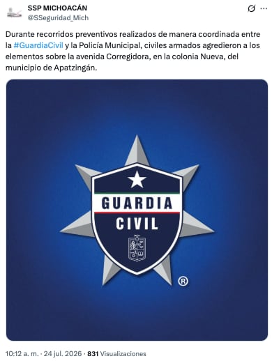 balacera entre policías y civiles en Michoacán