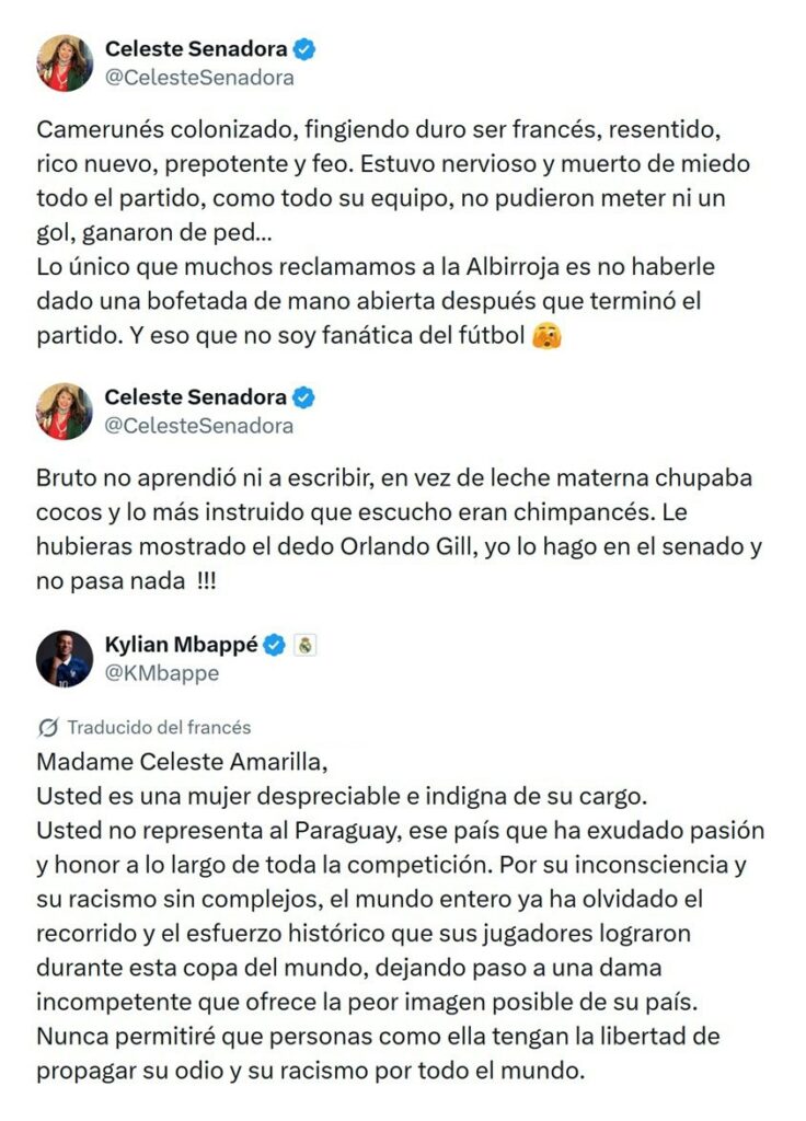 Gobierno de Paraguay rechaza comentarios contra Mbappé y expresa respeto al pueblo francés - mbappe-celeste-amarilla-2-736x1024