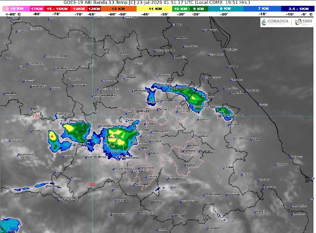 Clima en CDMX para este jueves 23 de julio