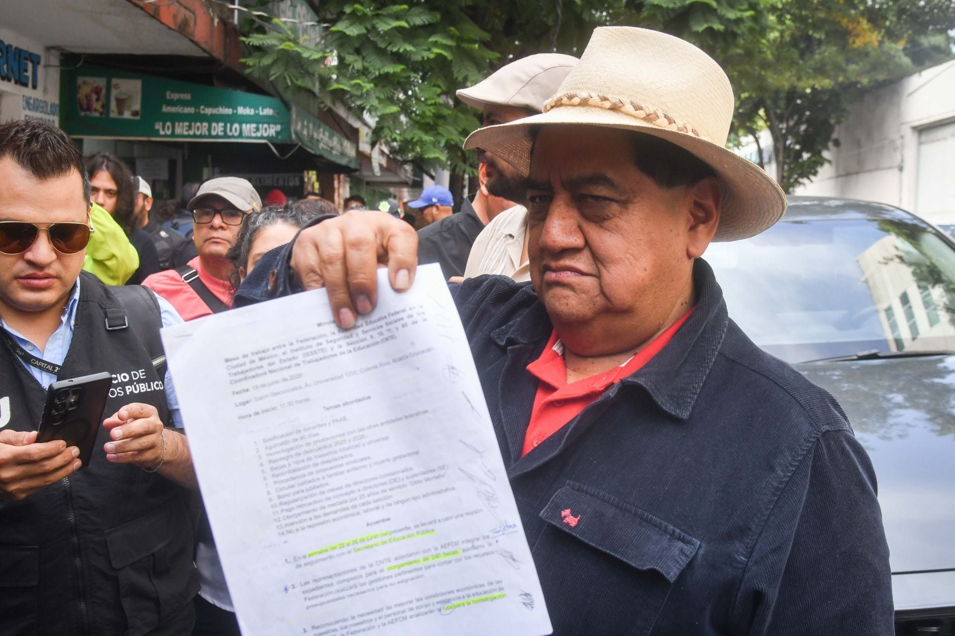 Pedro Hernández, dirigente de la CNTE.