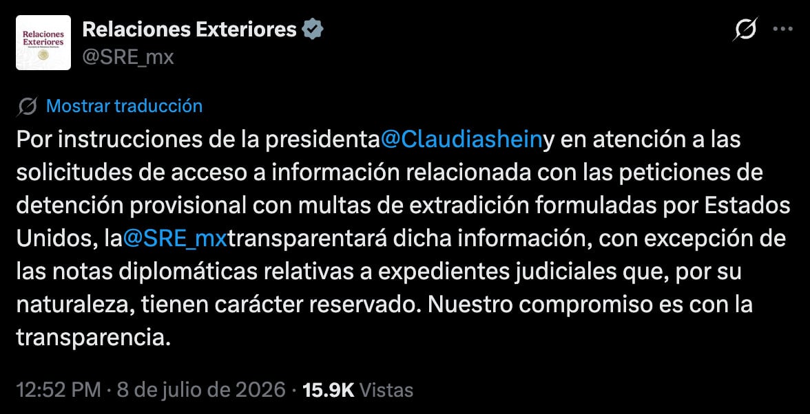 SRE cede ante críticas y abrirá parte de la información del caso Rocha