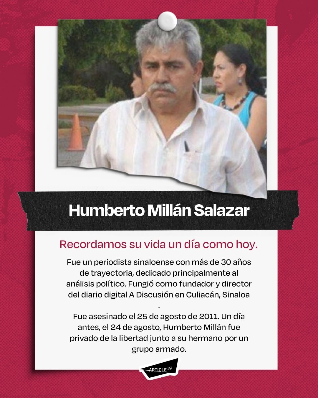 uvhqv7h6yvearkfqohmvxfszve Humberto Millán Salazar, fundador de A Discusión Diario