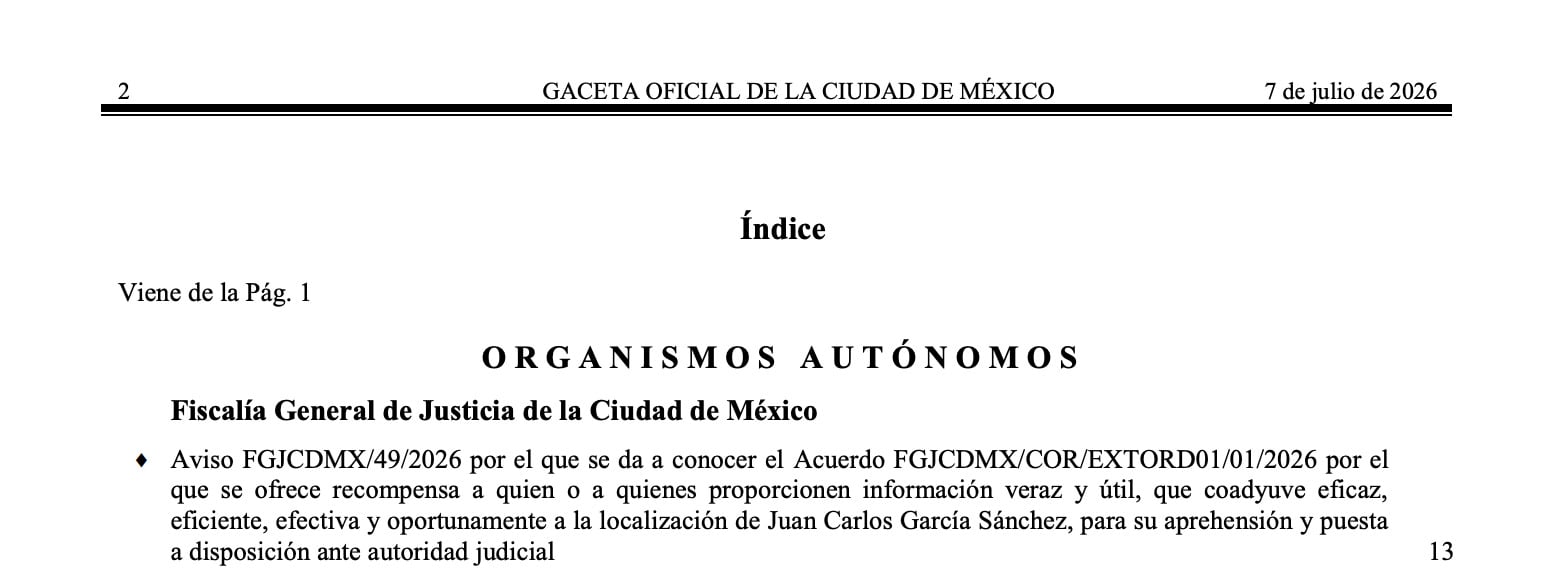 Ofrecen recompensa por feminicida de Abril Pérez Sagaón, Juan Carlos García