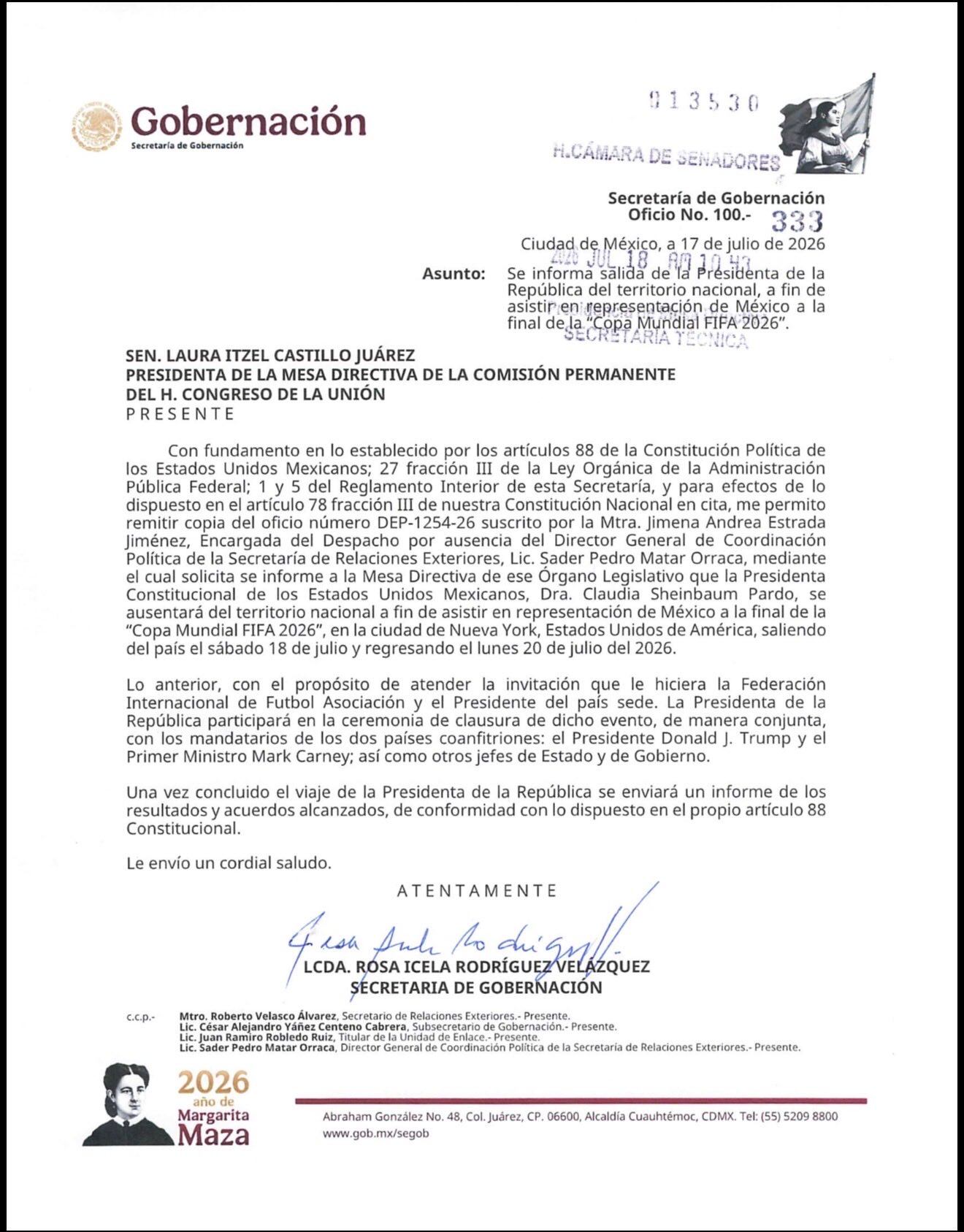 vh6cetl46nhxdedl2zjwj5bcme Senado confirma salida de Sheinbaum de México para asistir a la final del Mundial 2026