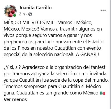 vti7sziaojcfrfku7shce35vwa Juana Carrillo, alcaldesa de Cuautitlán, acude al Estadio Banorte en zona premium para el México vs Ecuador