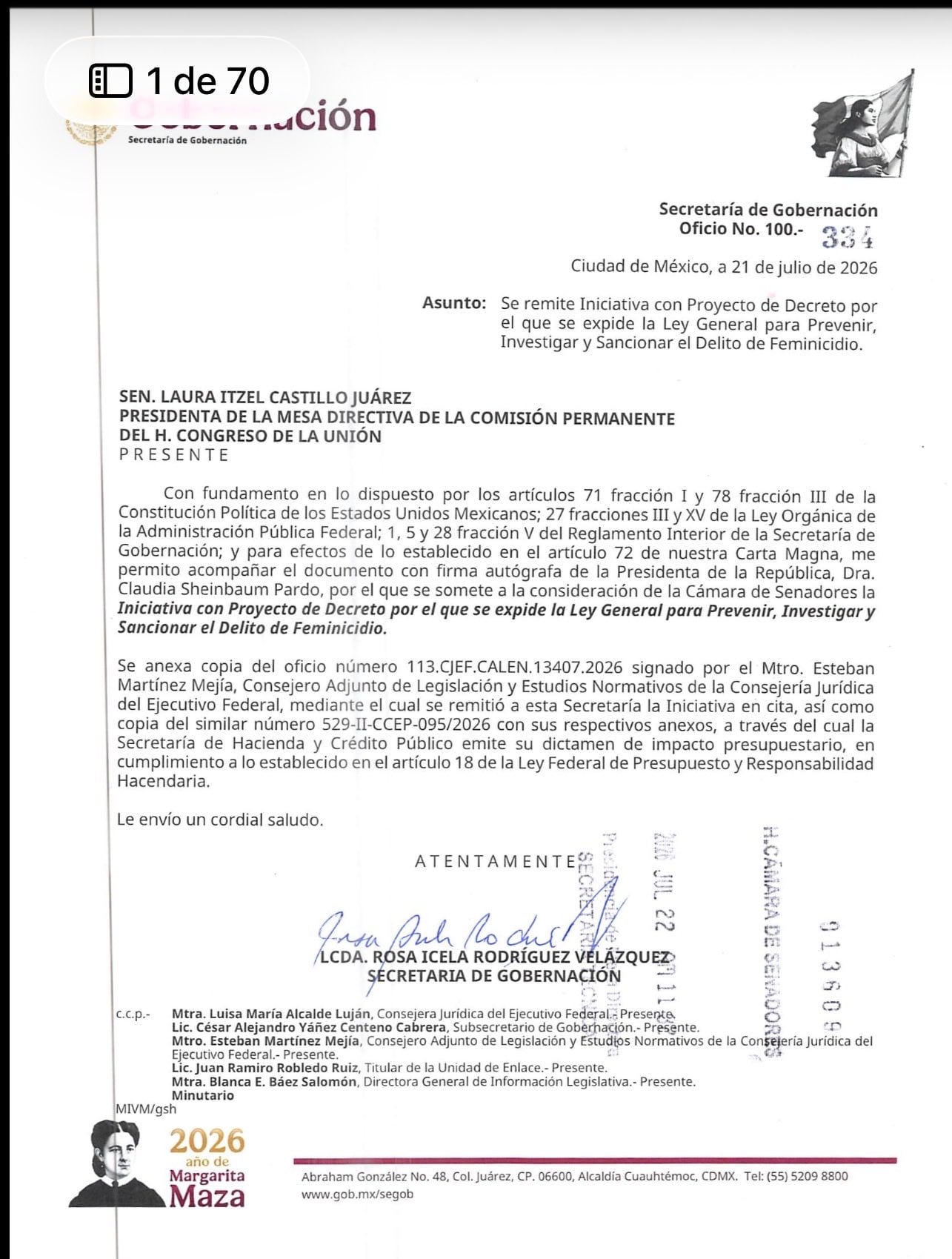 Ley General contra el Feminicidio llega al Congreso: claves y qué cambia