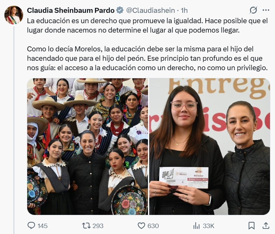 zob7v6rgnrbvte7ibw3wpgajdu Claudia Sheinbaum defiende la educación como un derecho de igualdad y no un privilegio