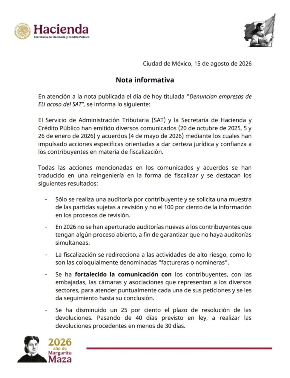 betf36nlcrda3d4swoq7u6av3m Hacienda niega acoso del SAT a empresas de Estados Unidos