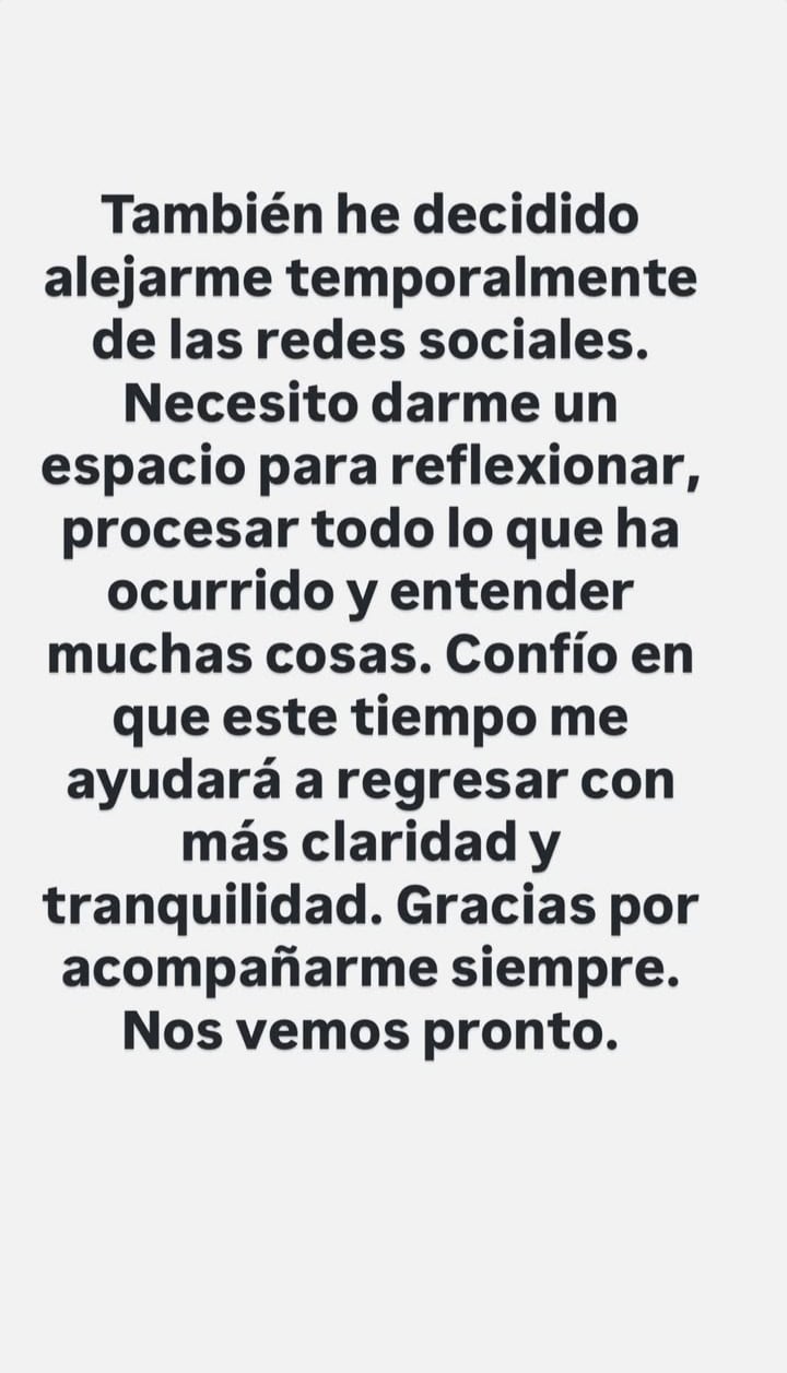 Nayeli Salvatori anuncia fin de Descansadas y pausa en redes