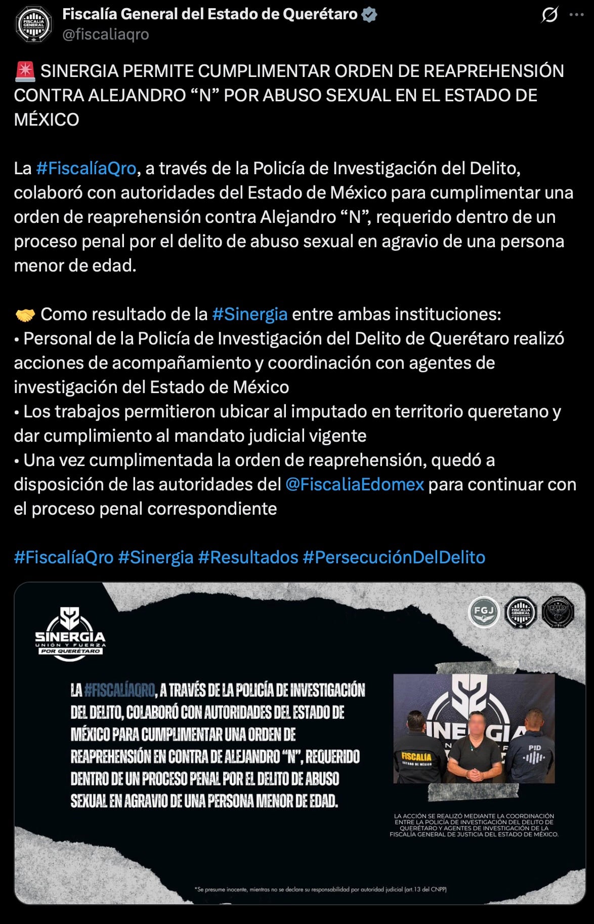 mqb66qzjgnhbjmk4qu4zacgjfa Recapturan a Alejandro Mazatán; quedó libre porque niña de 4 años no precisó la agresión