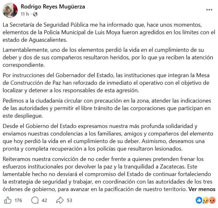 nniyvehnxfgchd4b3b2vlot4wy Emboscan a policías en Zacatecas; un muerto y dos heridos por explosivos
