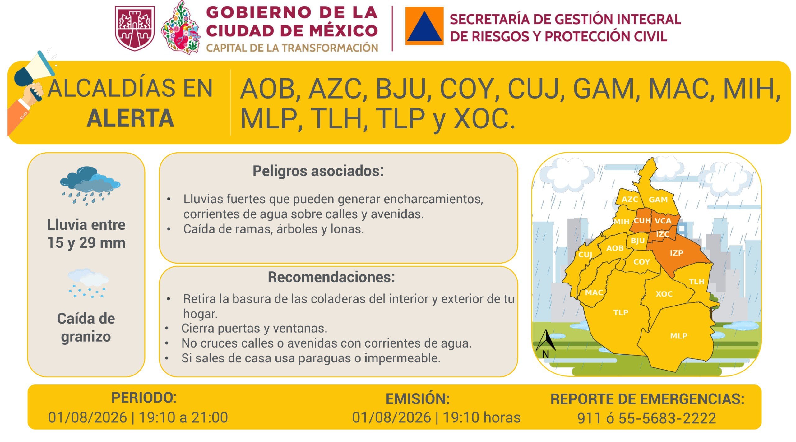 p2skbn7j75bevkpneckjk7ays4 Tormenta severa con granizó afectó diversas zonas de la CDMX