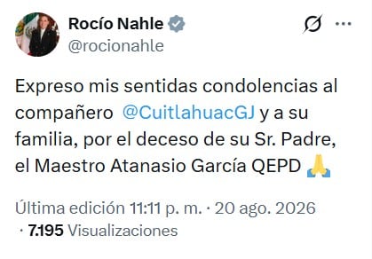 Muere Atanasio García Durán, padre del exgobernador Cuitláhuac García