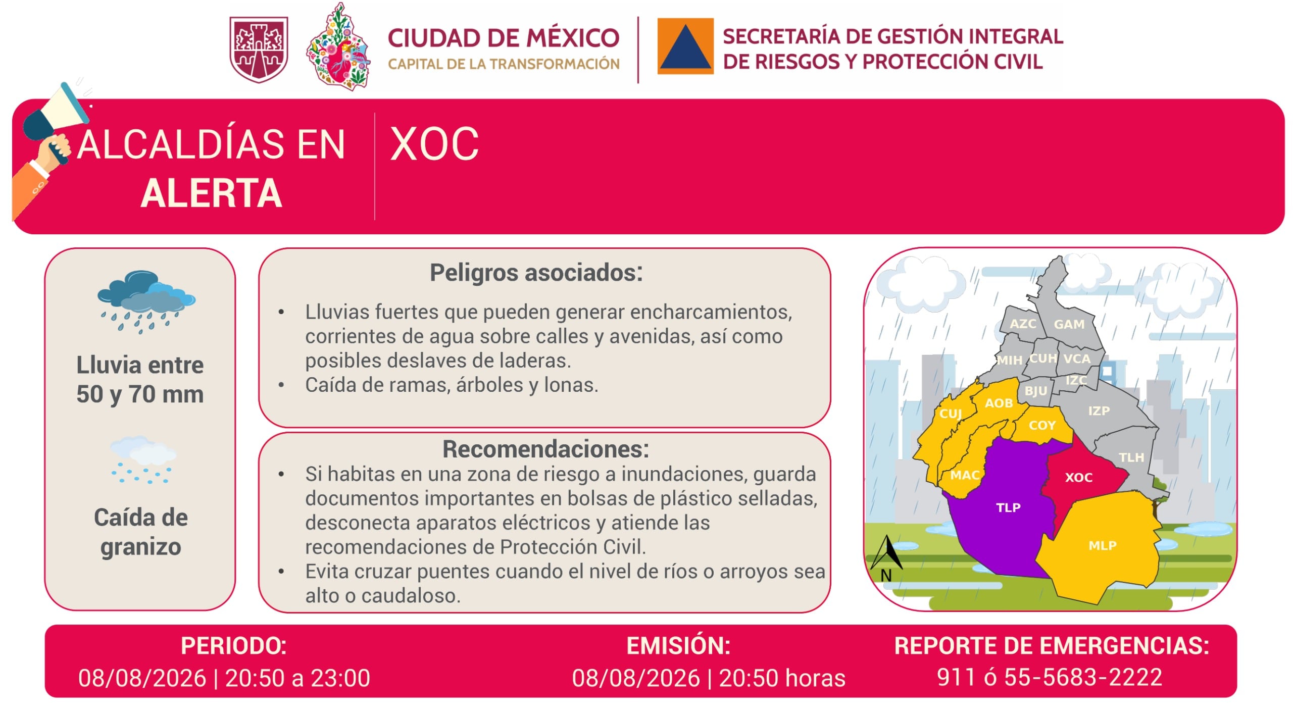 Lluvias en CDMX
