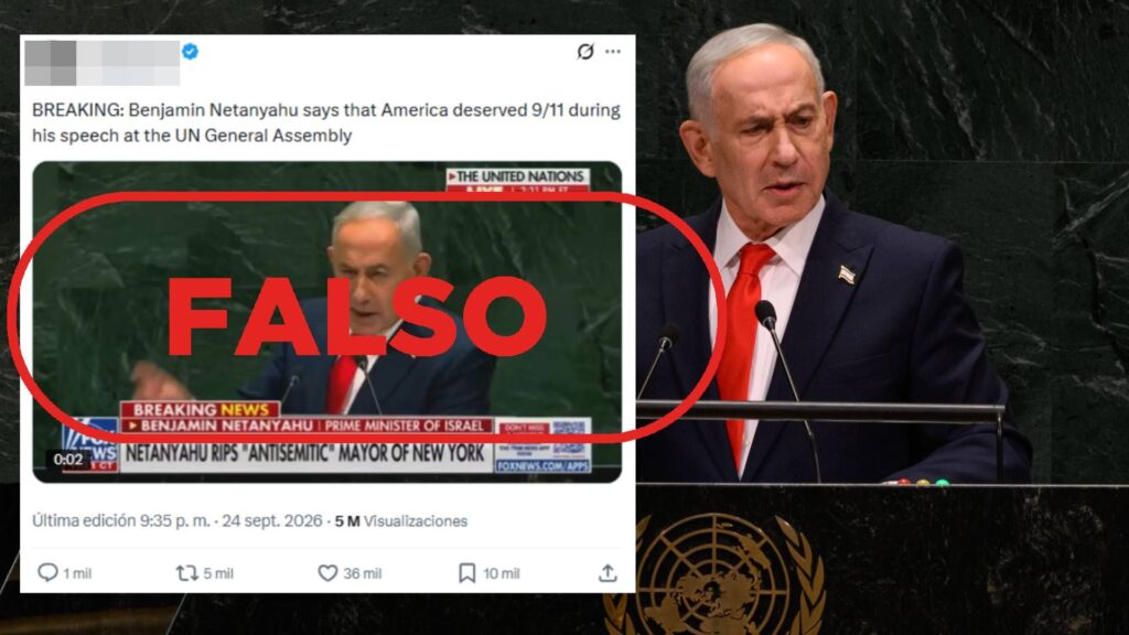 Netanyahu no ha dicho en la ONU que Estados Unidos “se merecía el 11S”