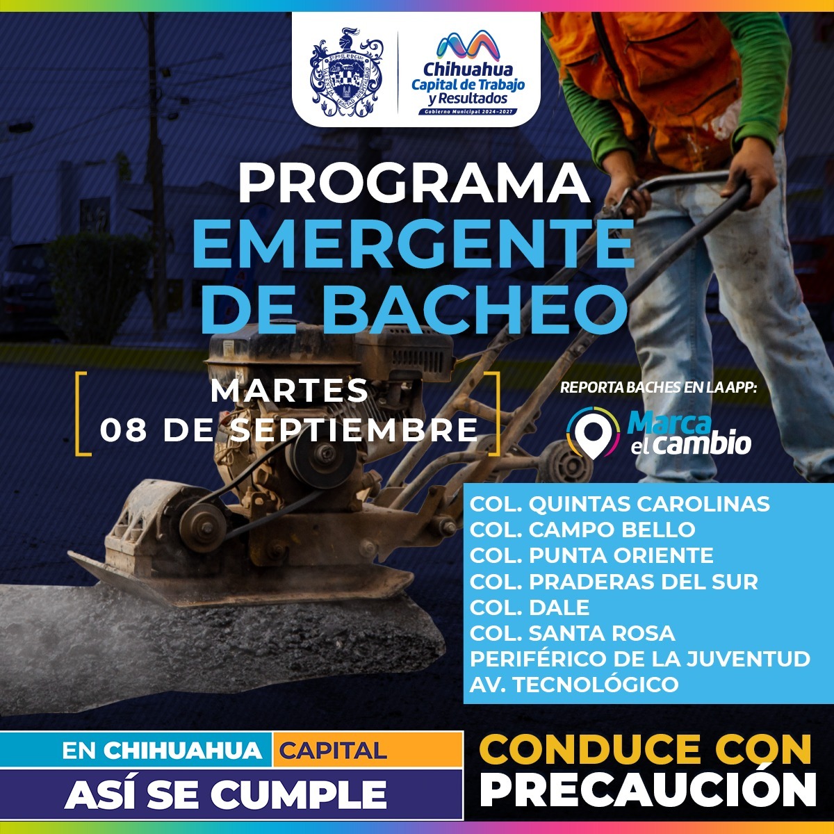 1001064150-318572604-1 Atenderá Municipio ocho zonas con bacheo este martes