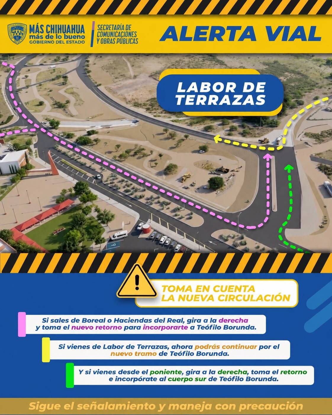 Abrirá SCOP nuevo tramo en Prolongación Teófilo Borunda