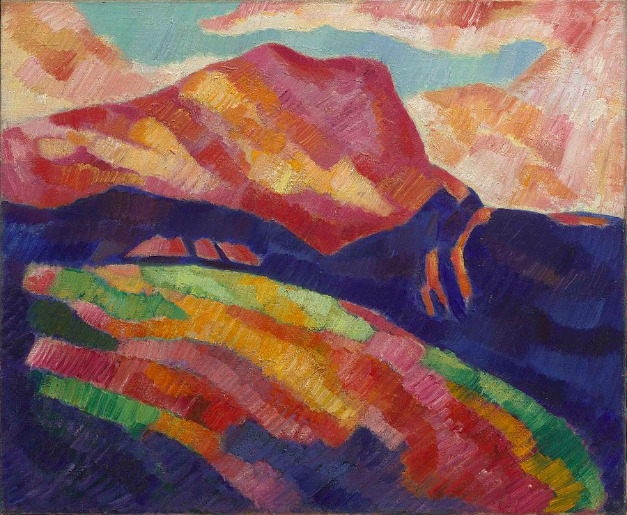 17233440 Versión de la montaña Saint-Victoire de Marsden Hartley
