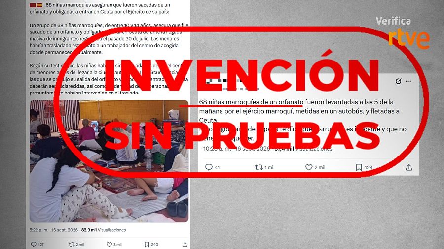 17240634 Mensajes que difunden sin pruebas que 68 niñas marroquíes fueron sacadas de un orfanato para entrar en Ceuta