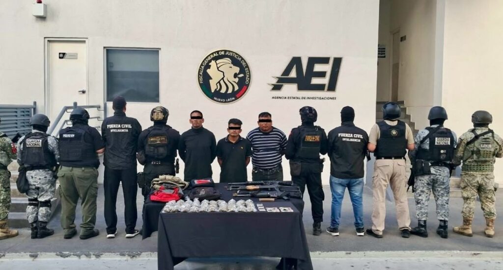 Detienen a tres tras enfrentamiento en General Treviño