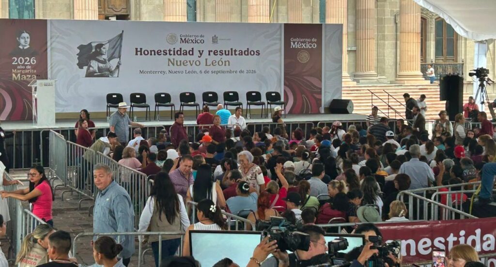 Alistan llegada de Sheinbaum para Segundo Informe en Macroplaza