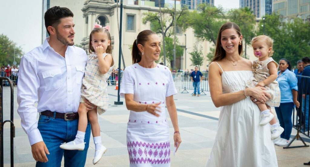 Samuel García recibe a Claudia Sheinbaum por Segundo Informe
