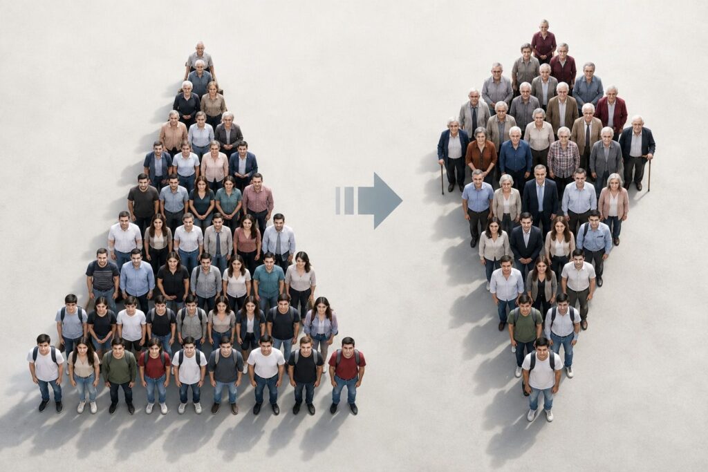 Población en edad laboral cae 20% en los últimos 10 años
