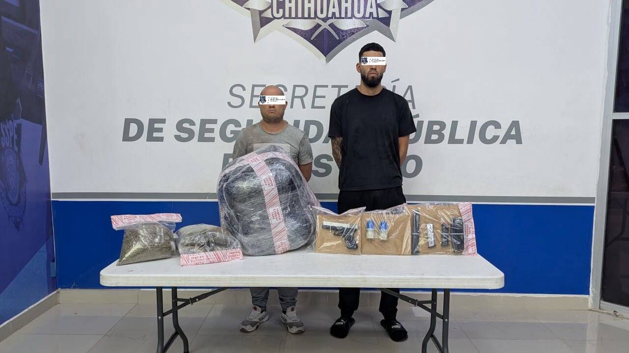 Traían droga, armas y par de granadas activas 