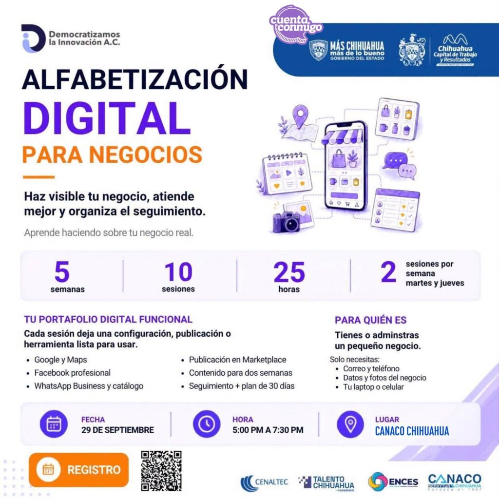 Invita SIDE a dueños de negocios a capacitación sobre digitalización