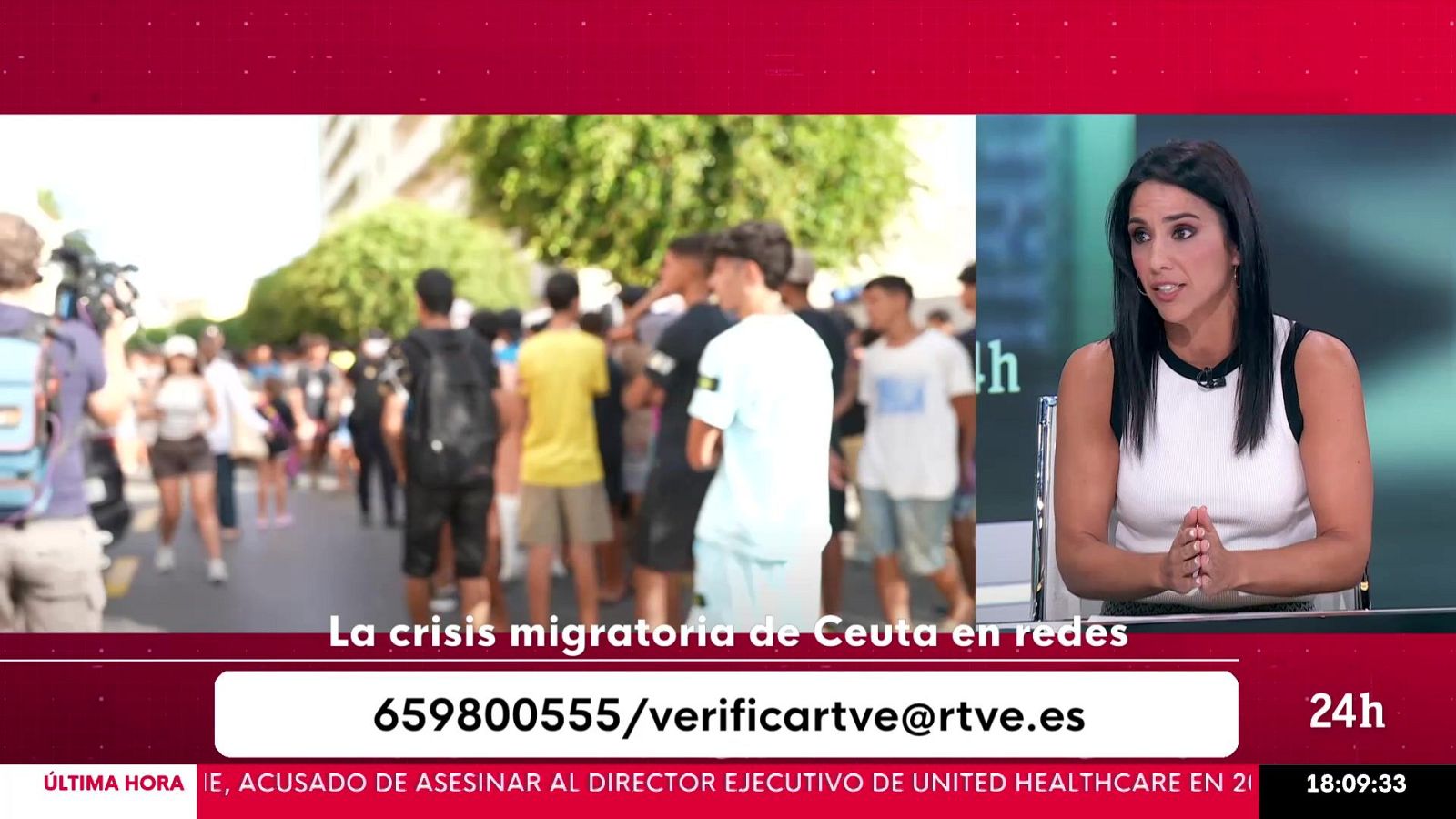VerificaRTVE en La Tarde en 24 Horas: desinformación en grupos de WhatsApp para otra entrada a Ceuta