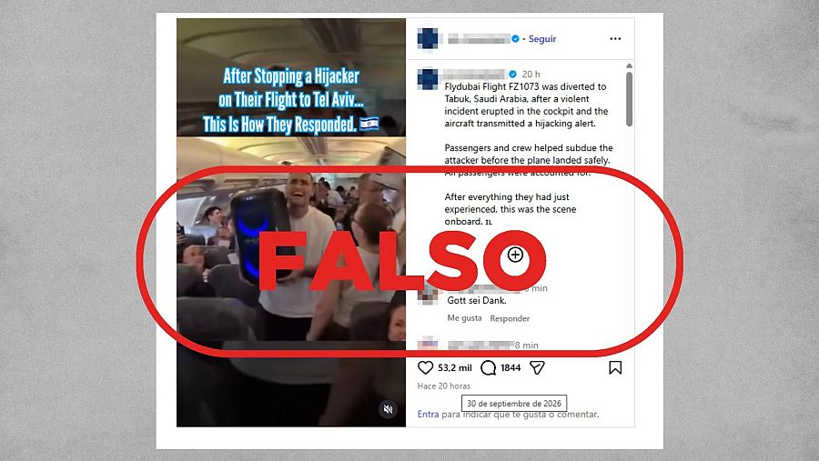 Mensaje de Instagram que difunde como actual un vídeo de julio