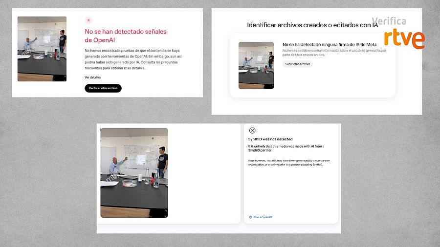 17270743 Resultados de OpenAI, Meta AI y SynthID sobre la imagen de Telegram