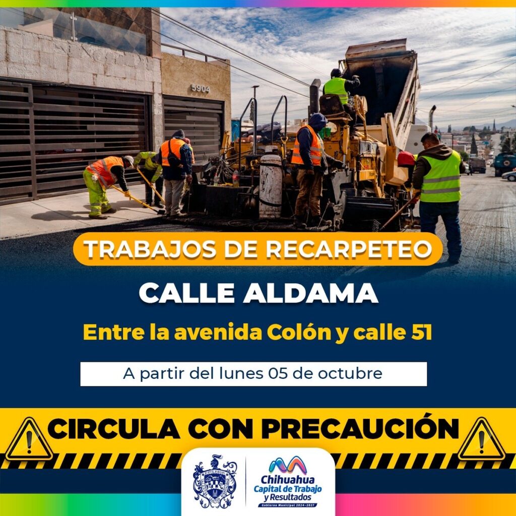 Realizará Municipio recarpeteo en tramo de la calle Aldama