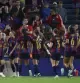 BARCELONA, 04/10/2026.- La delantera del Barcelona Claudia Pina (i) celebra el tercer gol de su equipo durante el partido de Liga F entre el Barcelona y el Real Madrid disputado este domingo en el Camp Nou de Barcelona. EFE/ Alberto Estévez