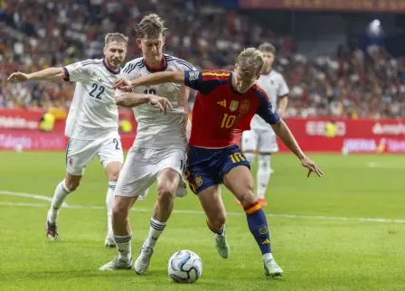 6ac3f77596fc1 Dani Olmo, durante el España-República Checa de Oviedo